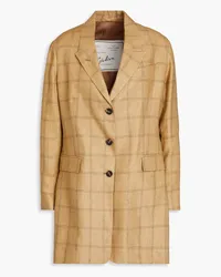 Giuliva Heritage Collection Karen checked linen blazer - Neutral Neutral