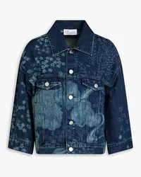 RED Valentino Printed denim jacket - Blue Blue