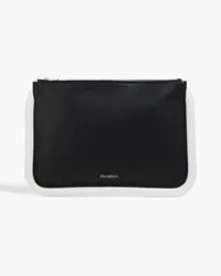 J.W.Anderson Two-tone pebbled-leather pouch - Black - OneSize Black