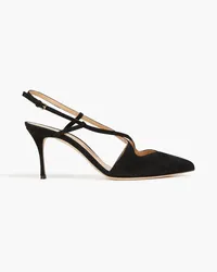 Sergio Rossi Suede slingback pumps - Black Black