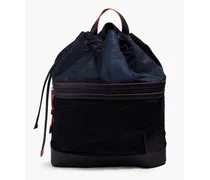 Logo-print shell backpack - Blue