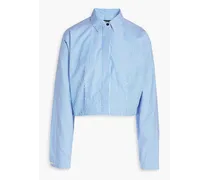 Morgan striped cotton-poplin shirt - Blue