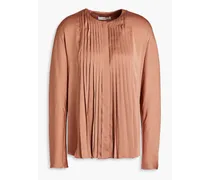 Pintucked satin blouse - Pink