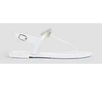 Embellished rubber sandals - White