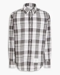 Thom Browne Checked cotton shirt - Gray Gray