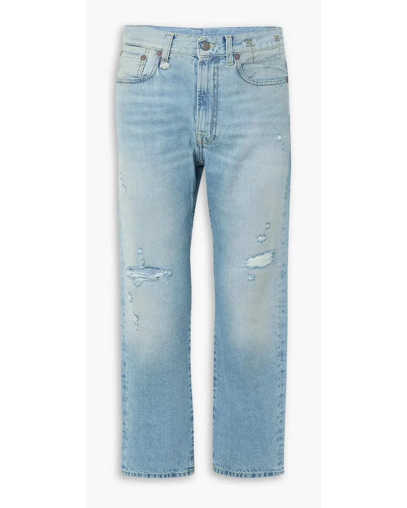 R13 Distressed low-rise boyfriend jeans - Blue Blue