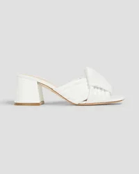 Rupert Sanderson Knotted leather mules - White White