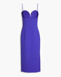 Rebecca Vallance Cora pleated crepe midi dress - Blue Blue