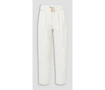 Belted boyfriend jeans - White