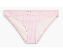 Daphne ribbed low-rise bikini briefs - Pink