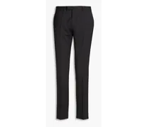 Slim-fit stretch-wool twill suit pants - Gray