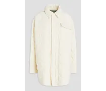 Quilted cotton-velvet jacket - White
