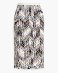 Missoni Ruffled crochet-knit cotton-blend skirt - White White