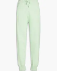 Sandro Embroidered French terry track pants - Green Green