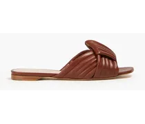 Knotted leather sandals - Brown