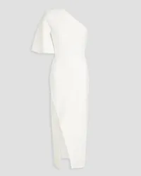 Safiyaa Kalypso one-shoulder knitted midi dress - White White