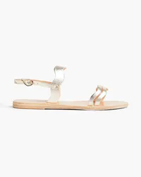 Ancient Greek Sandals Chania metallic leather slingback sandals - Metallic Metallic