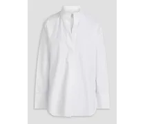 Pleated cotton shirt - White