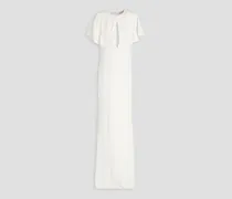 The Marina pleated jersey maxi dress - White