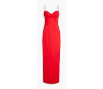 Twill maxi dress - Red