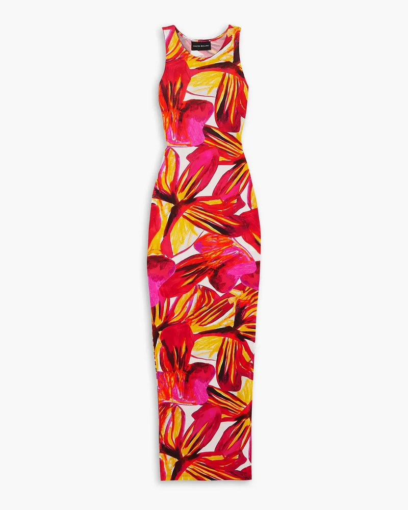 Louisa Ballou Sea Breeze printed stretch-jersey maxi dress - Red Red