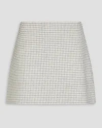 Theory Gingham wool-felt mini skirt - White White