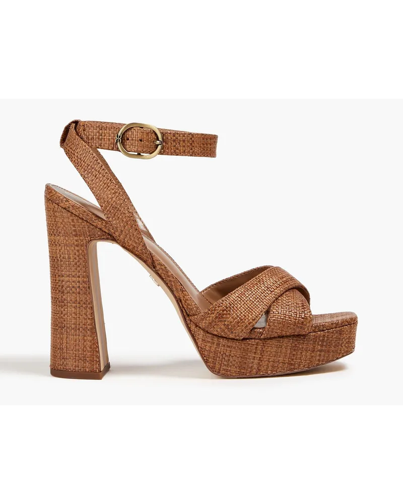 Sam Edelman Kayna coated raffia sandals - Brown Brown