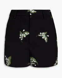 RED Valentino Fil coupé cotton-blend twill shorts - Black Black