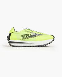 Stella McCartney Neon logo-print shell sneakers - Yellow Yellow