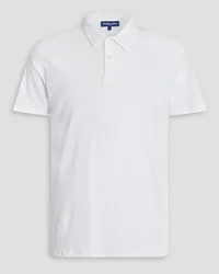 Frescobol Carioca Constantino cotton and linen-blend jersey polo shirt - White White