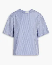 Officine Generale Zelie striped cotton-poplin top - Blue Blue