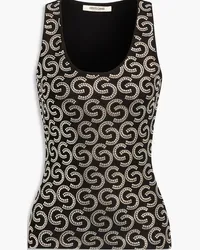 Roberto Cavalli Studded ribbed-knit tank - Black Black