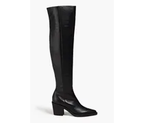 Gianvito Rossi Leather over-the-knee boots - Black Black