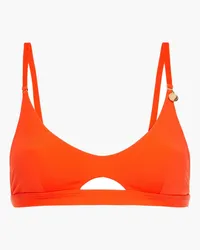 Stella McCartney Cutout embellished triangle bikini top - Orange Orange