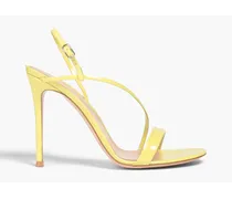 Gianvito Rossi Patent-leather sandals - Yellow Yellow