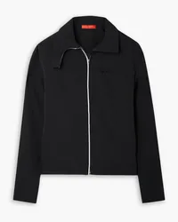 Commission Tennis striped stretch-crepe track jacket - Black Black