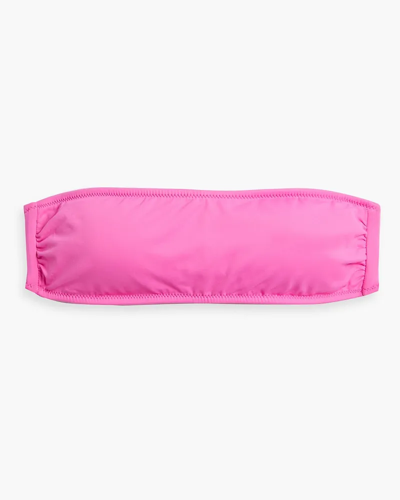 Trieste ruched bandeau bikini top - Pink
