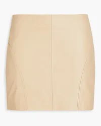 ROTATE Birger Christensen Leather mini skirt - Neutral Neutral