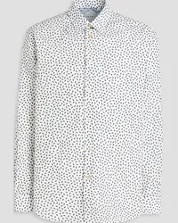 Paul Smith Printed cotton-poplin shirt - Blue Blue