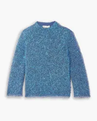 Tory Burch Metallic knitted sweater - Blue Blue