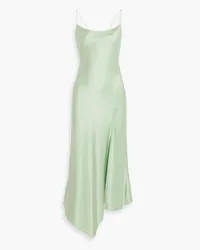 Alice + Olivia Alice Olivia - Harmony asymmetric draped satin-crepe dress - Green Green