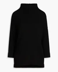 Autumn Cashmere Ribbed cashmere turtleneck sweater - Black Black