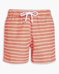 Frescobol Carioca Sport short-length printed swim shorts - Orange Orange