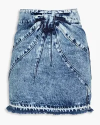 RED Valentino Acid-wash denim mini skirt - Blue Blue