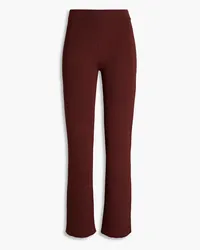 Safiyaa Magdala ribbed-knit flared pants - Brown Brown