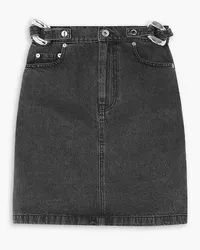 J.W.Anderson Chain-embellished denim mini skirt - Black Black