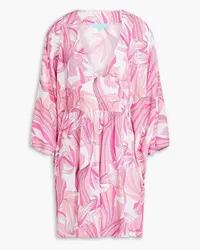 Melissa Odabash Grace printed mousseline coverup - Pink Pink