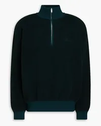 Jacquemus Berger ribbed merino wool-blend half-zip sweater - Green Green