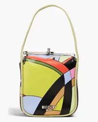 Moschino Printed faux leather tote - Green Green