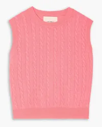 Lisa Yang Nadine cropped cable-knit cashmere top - Pink Pink